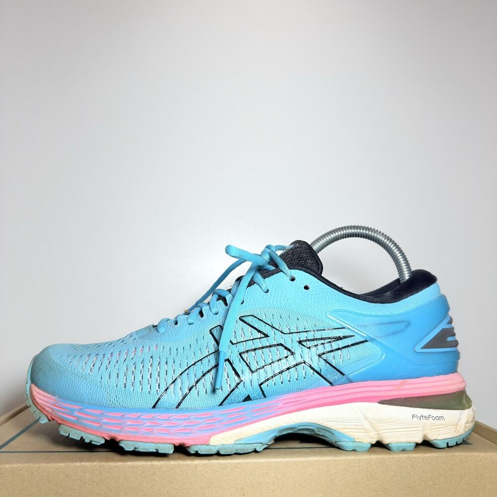 ASICS Gel-Kayano 25 Womens Size 9 Running Shoes Blue Pink Athletic Sneakers